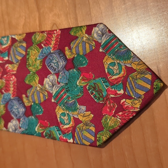 Vintage Paul Frederic novelty painted candy tie beautiful art tie. - Picture 3 of 4